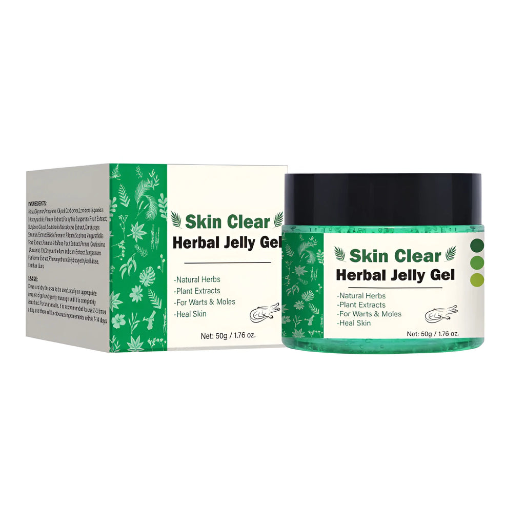 Clear herbal gel in 50g pot for topical skin treatment with FP-B012-50g specification