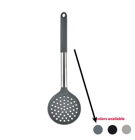 12 piece silicone kitchenware set with rotating storage bucket including ladle spatula and food clip in black