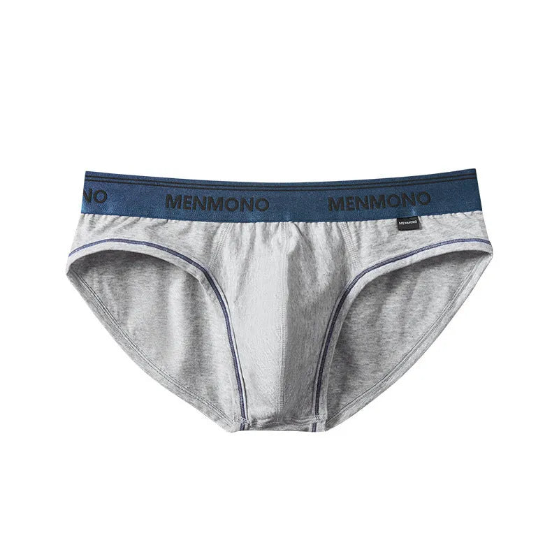 Men's low waist cotton briefs in multiple colour combinations with solid pattern