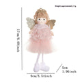 Christmas angel girl fabric pendant with crown design for high ponytail hairstyles in white, pink, or khaki colour
