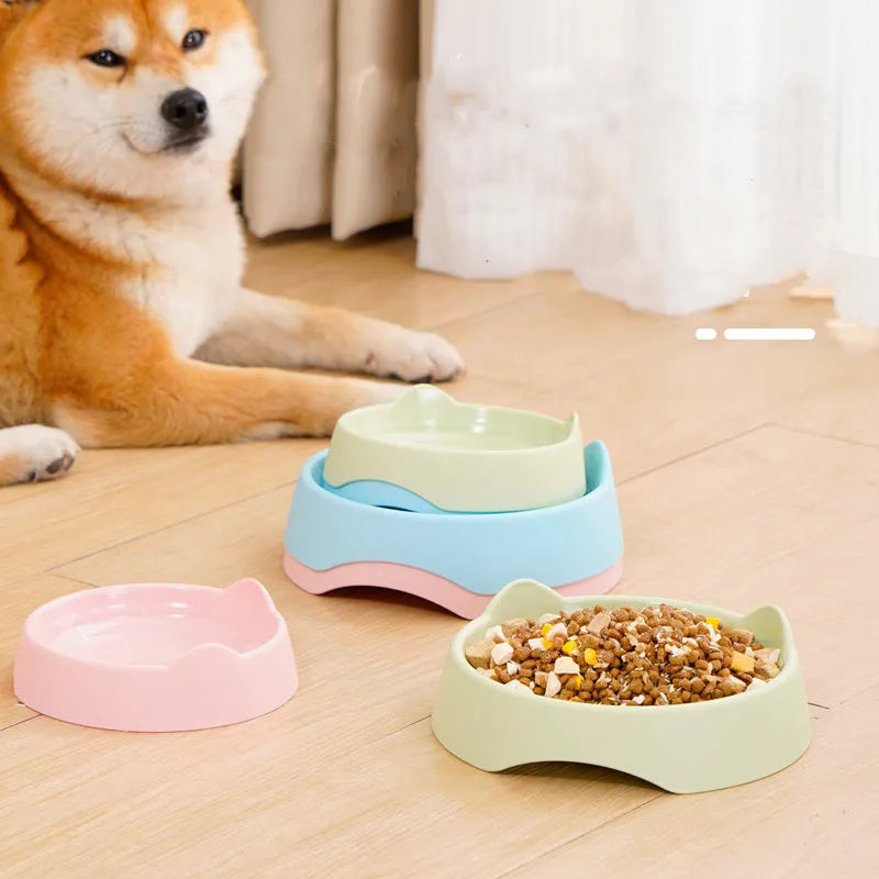 Ceramic dog slow feeder bowl with puzzle cup maze design in blue colour