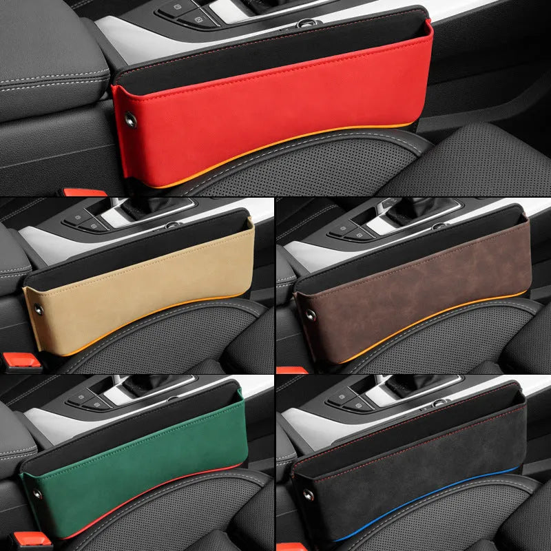 Genuine leather car seat storage box with waterproof design in multiple colour options