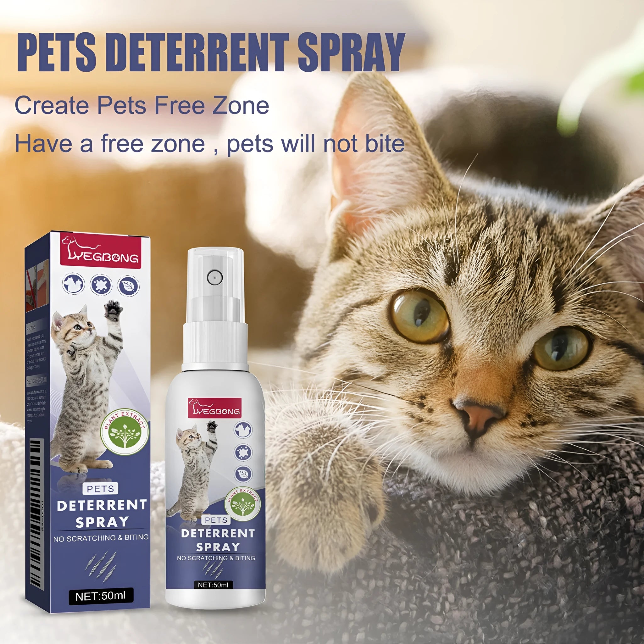 50ml boxed pet spray for stopping dogs and cats scratching doors and sofas