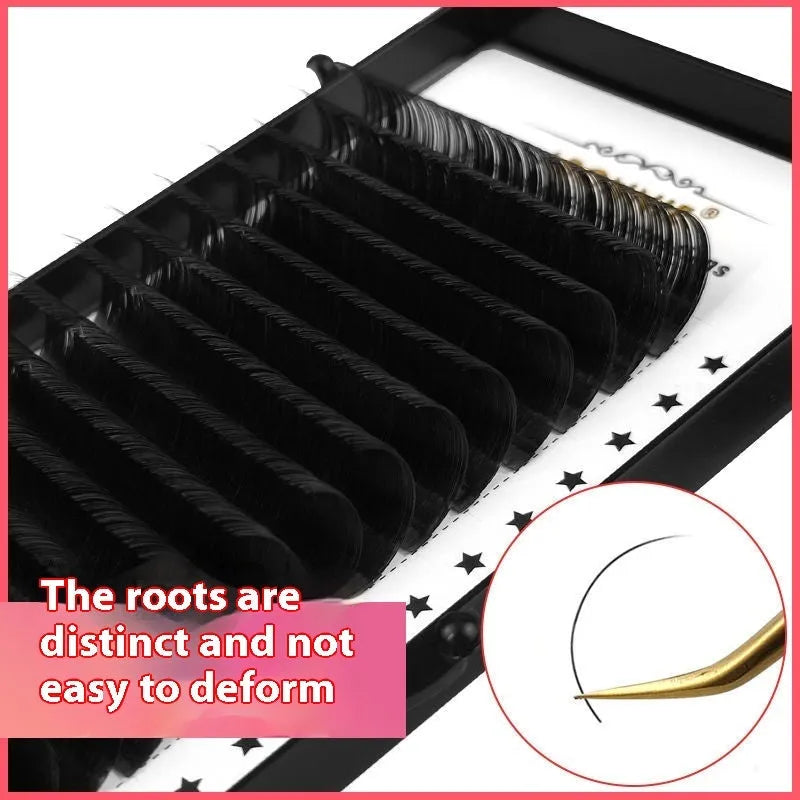 Close-up of dense 16-row false eyelashes with matte wool texture in mink hair, showing length options.