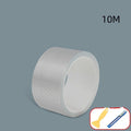 Transparent carbon fibre grain anti-collision strip roll for car door protection with scraper and utility knife.