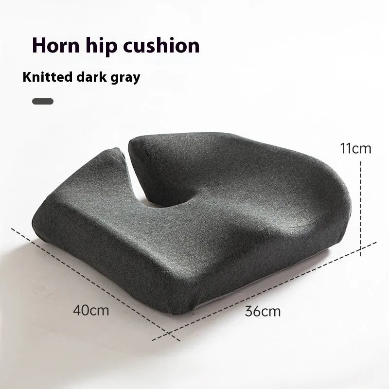 Memory foam office chair cushion measuring 36x40x11cm with lumbar support in grey colour options