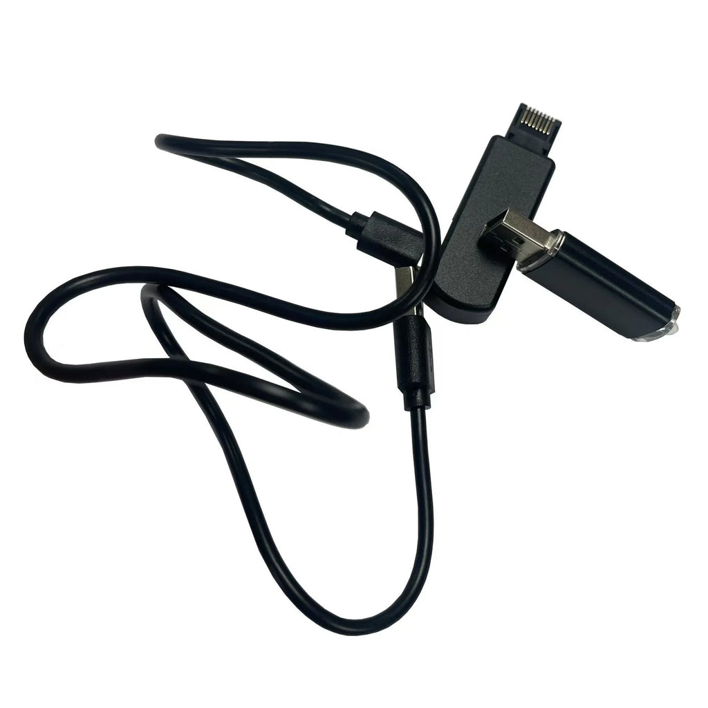 Black JB Tool USB host system adapter for PS4 with Ethernet port, showing compact 81x51x20mm alloy body.
