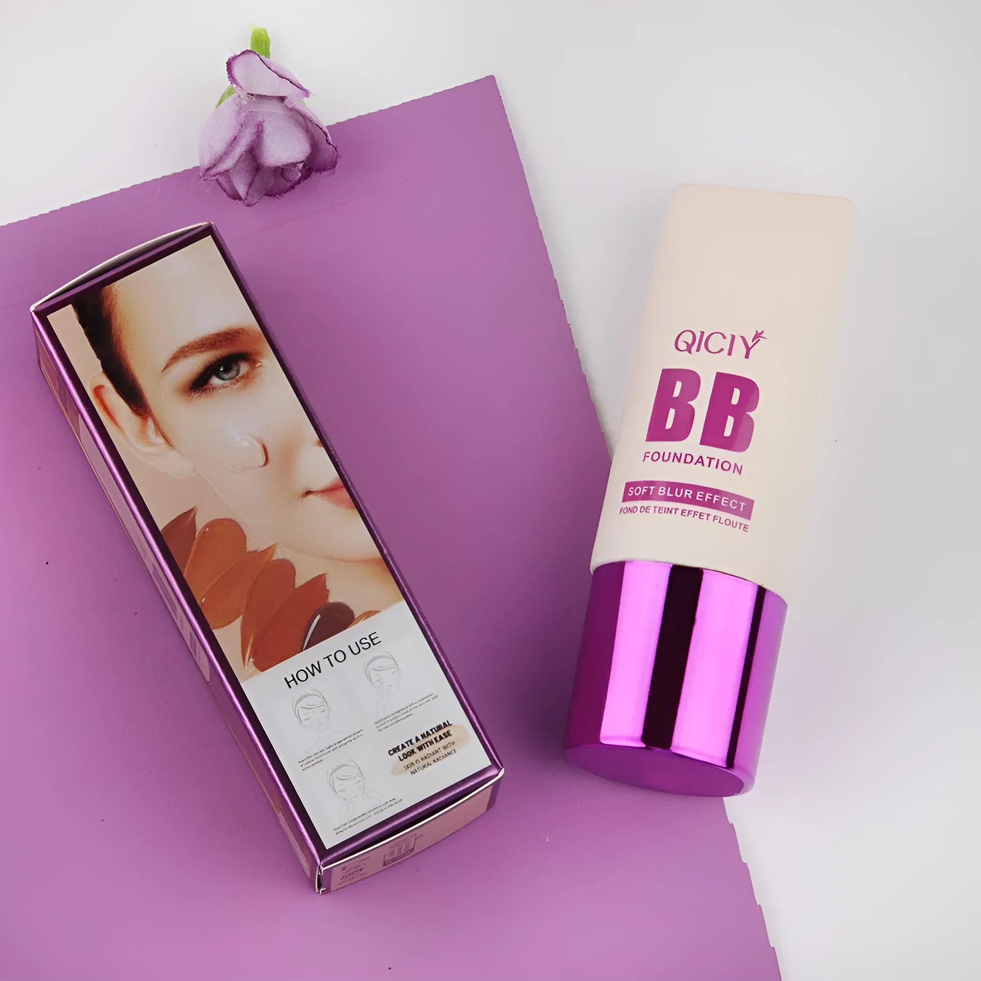 Feeding bottle packaging containing brightening liquid foundation concealer BB cream in 10 shade options