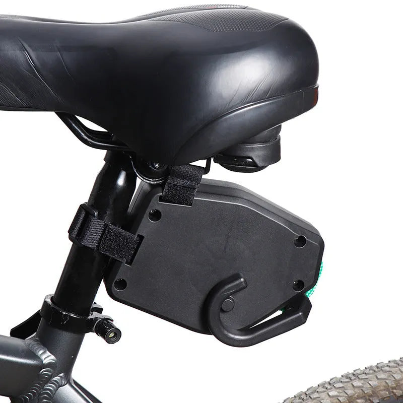 Black plastic bicycle trailer rope for connecting child carriers to mountain bikes