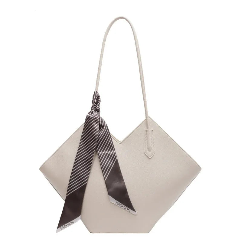 Women's large capacity PU shoulder bag in horizontal square shape with 43cm width and eight colour options
