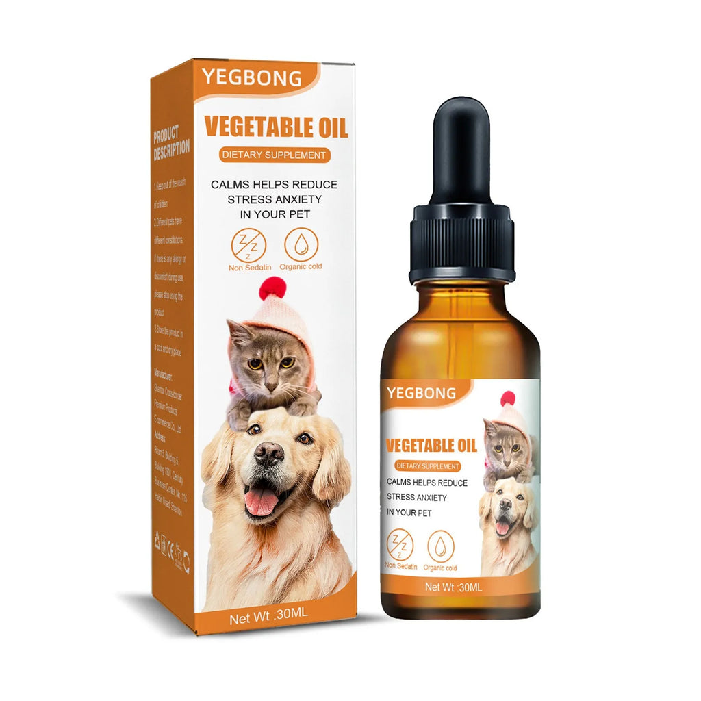 30ml hemp seed oil bottle for mixing into cat and dog food