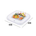 Inflatable ice bar with cup holders and beer steins bucket for party gatherings