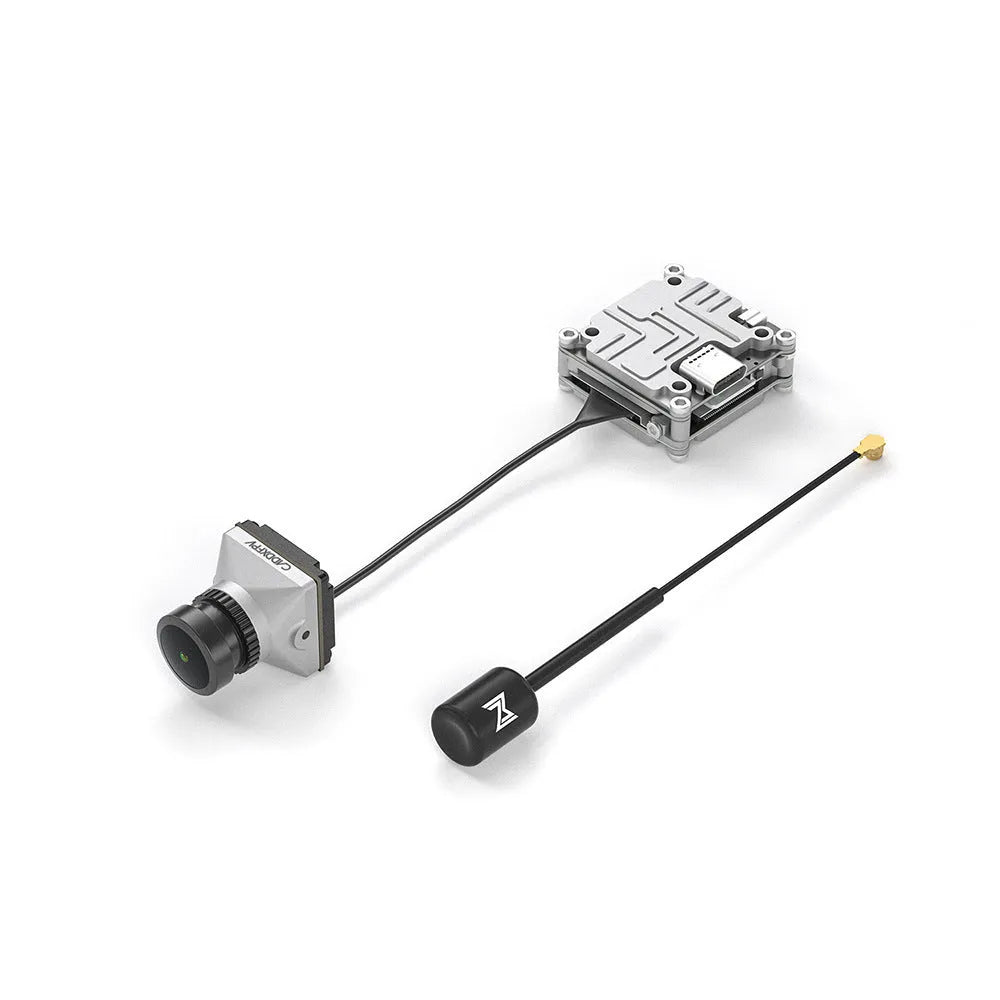 Silver Caddx ADAPTS DJI FPV digital image transmission unit with Polar Vista kit and cables