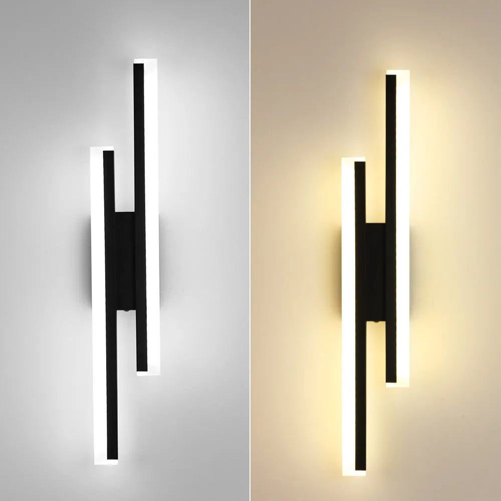 500mm gold double line wall lamp with modern design for hotel and staircase lighting