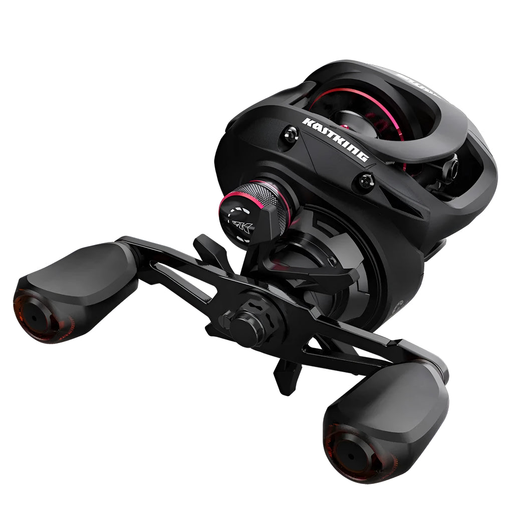 Drip wheel fishing reel kit with rod and line showing left and right hand wheel options