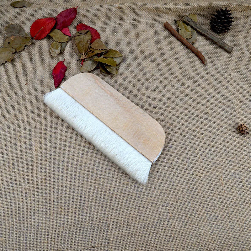 Wool brush art mounting paste board shading tool in four available sizes with natural wool bristles