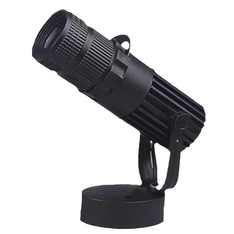 Black LED surface-mounted spotlight for restaurant atmosphere lighting with aluminium shell