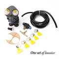Turbo car blow off valve kit with explosive eye doll ornament and adjustable pressure regulating valve.