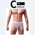 Men's thin invisible boxer shorts in six colours with quick-drying polyester fabric