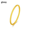 Brass gold plated women's ring showing twist, matte, and glossy style options