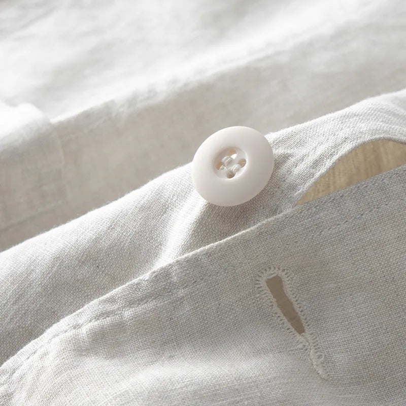 Men's linen casual suit jacket in loose fit with long sleeves available in multiple solid colours