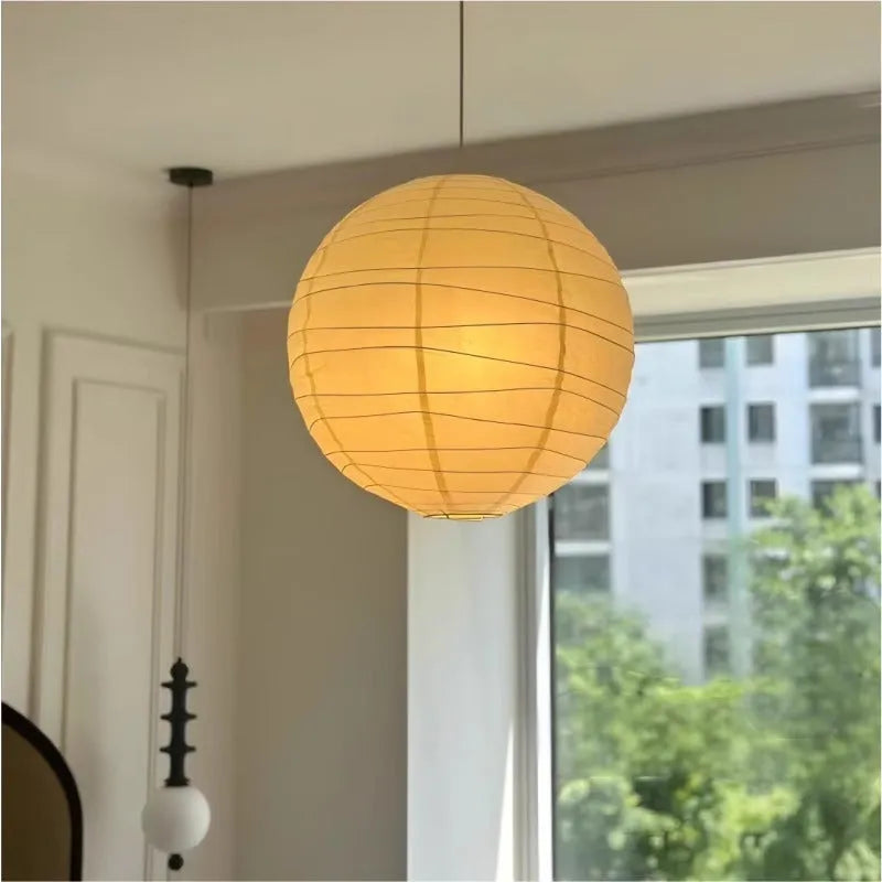 Japanese style rice paper chandelier ceiling light in 30cm or 45cm diameter