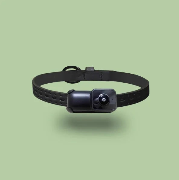 Black WiFi camera neckband recorder with compact design for hands-free 1080P recording