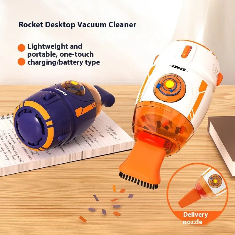 USB desktop vacuum cleaner in handheld design with multiple colour and theme options for keyboard cleaning