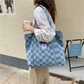 Women's Oxford cloth shoulder bag with three-dimensional pocket in multiple colour options