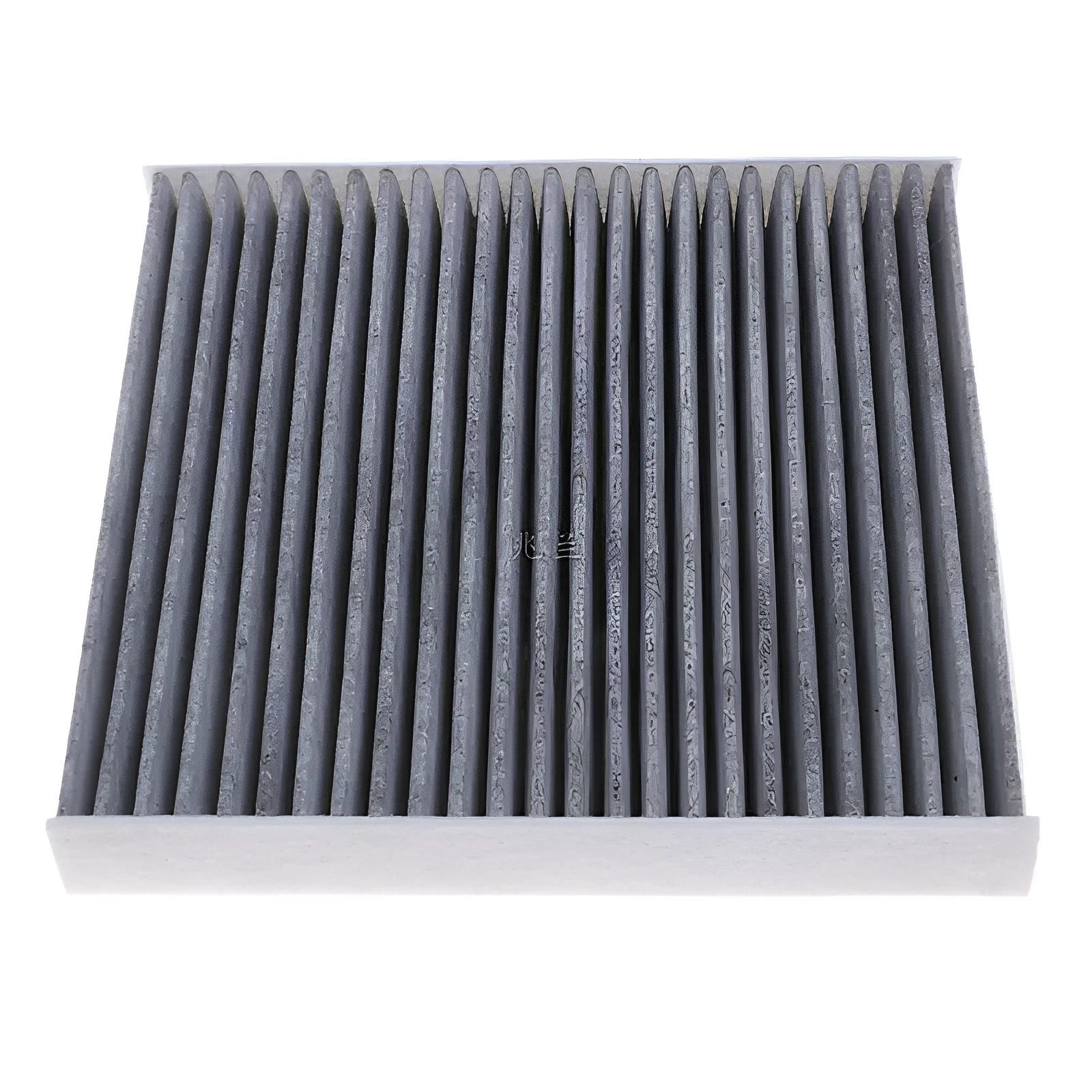 Grey grid-style air conditioning filter for Geely cars, dimensions 215x210x30mm