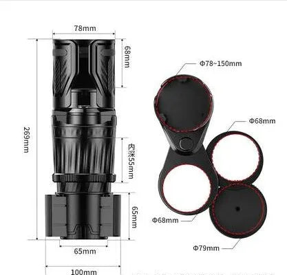 Carbon fibre black ABS plastic car cup holder with a retractable adjustable base.