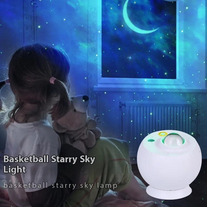 Remote control nebula projection LED starry sky light, 7.5W planet night light, 120x120x125mm, black or white