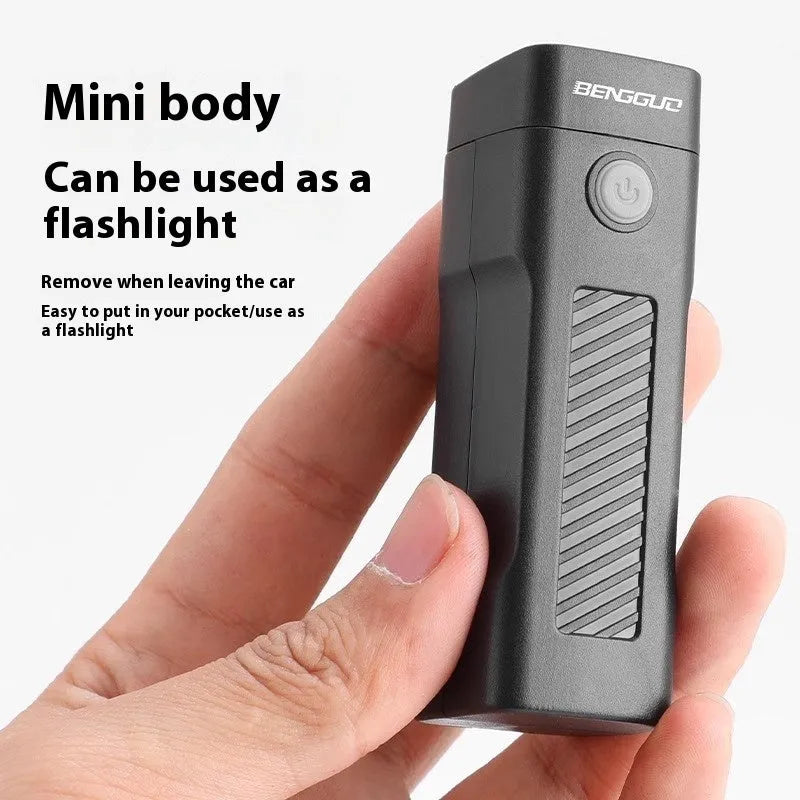 USB rechargeable bicycle headlight with quick release strap mounting on handlebars