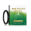 Men's natural material anti-smoking bracelet with glass and black gallstone construction