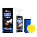 HOMONTH headlight restoration spray kit with 120ml bottle, sponge and towel for car headlight cleaning