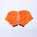 Duck feet webbed swimming gloves in nylon material showing webbed finger design and available colour prints