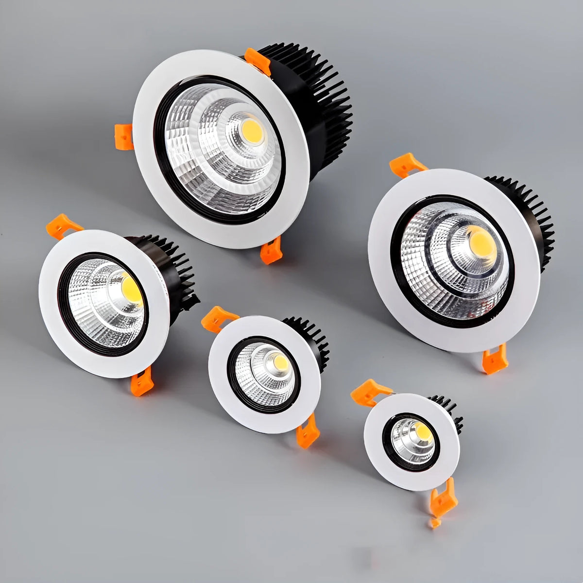LED anti-glare ceiling spotlight with aluminium construction and three colour temperature options