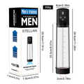 Male masturbator with electric pump for negative pressure stretching, made from ABS and TPE materials.