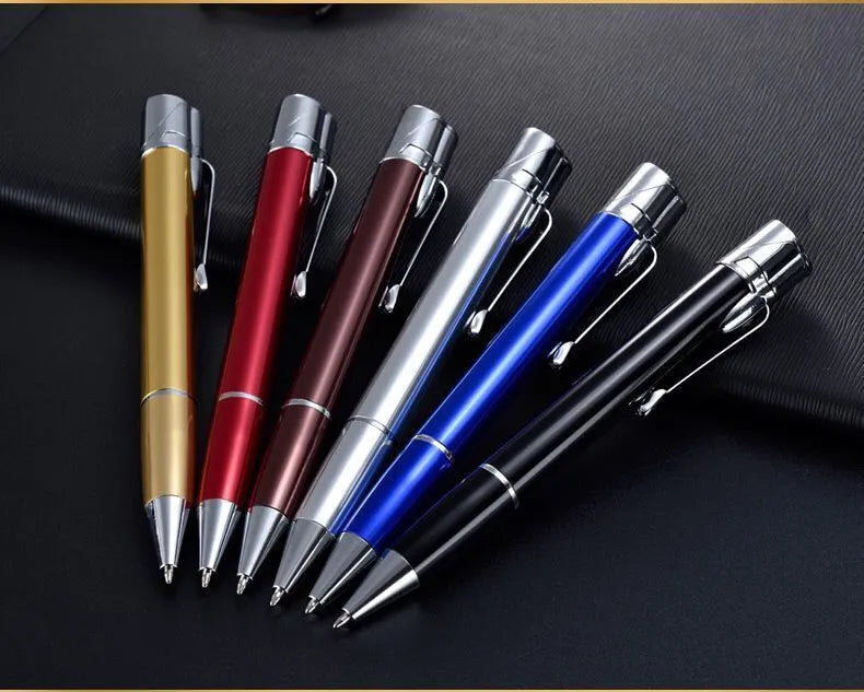 Metal windproof pen jet lighter in six colours with key chain