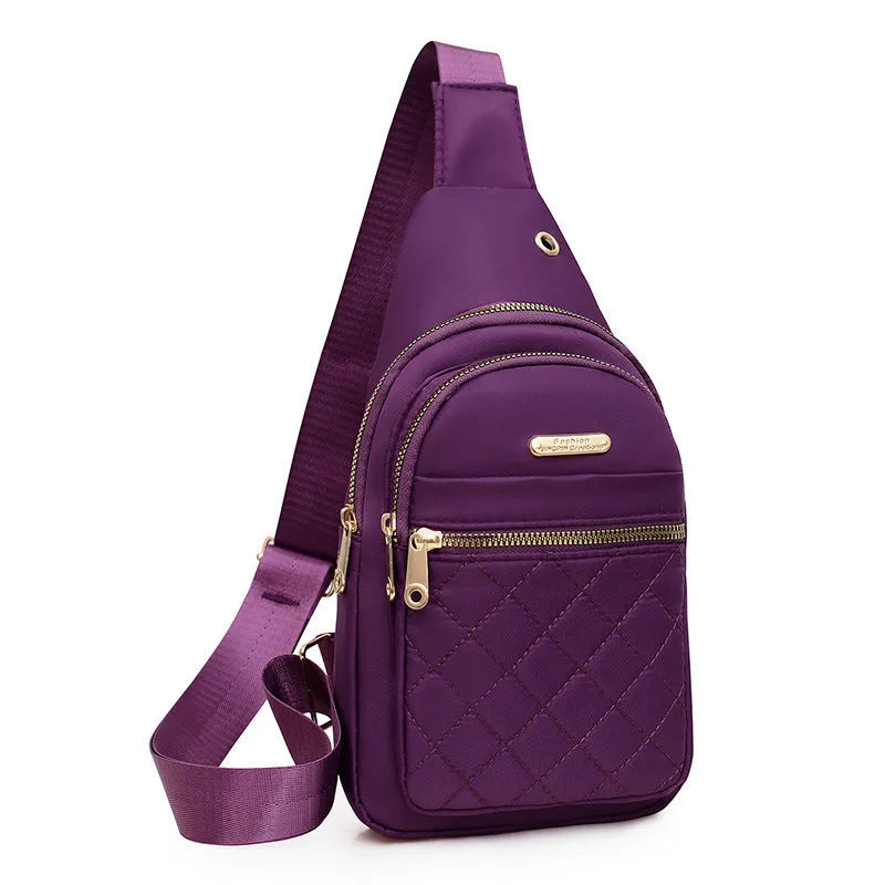 Crossbody chest bag in Oxford cloth with breathable design available in multiple colours