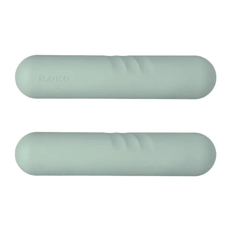 Hand-drawn dumbbell stick with silicone edging on the grip in one of six available colours.