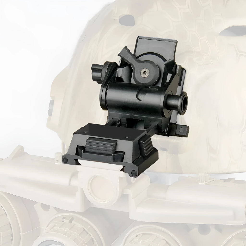 Metal alloy L4 G24 night vision helmet mount with OPS breakaway base in dark earth finish