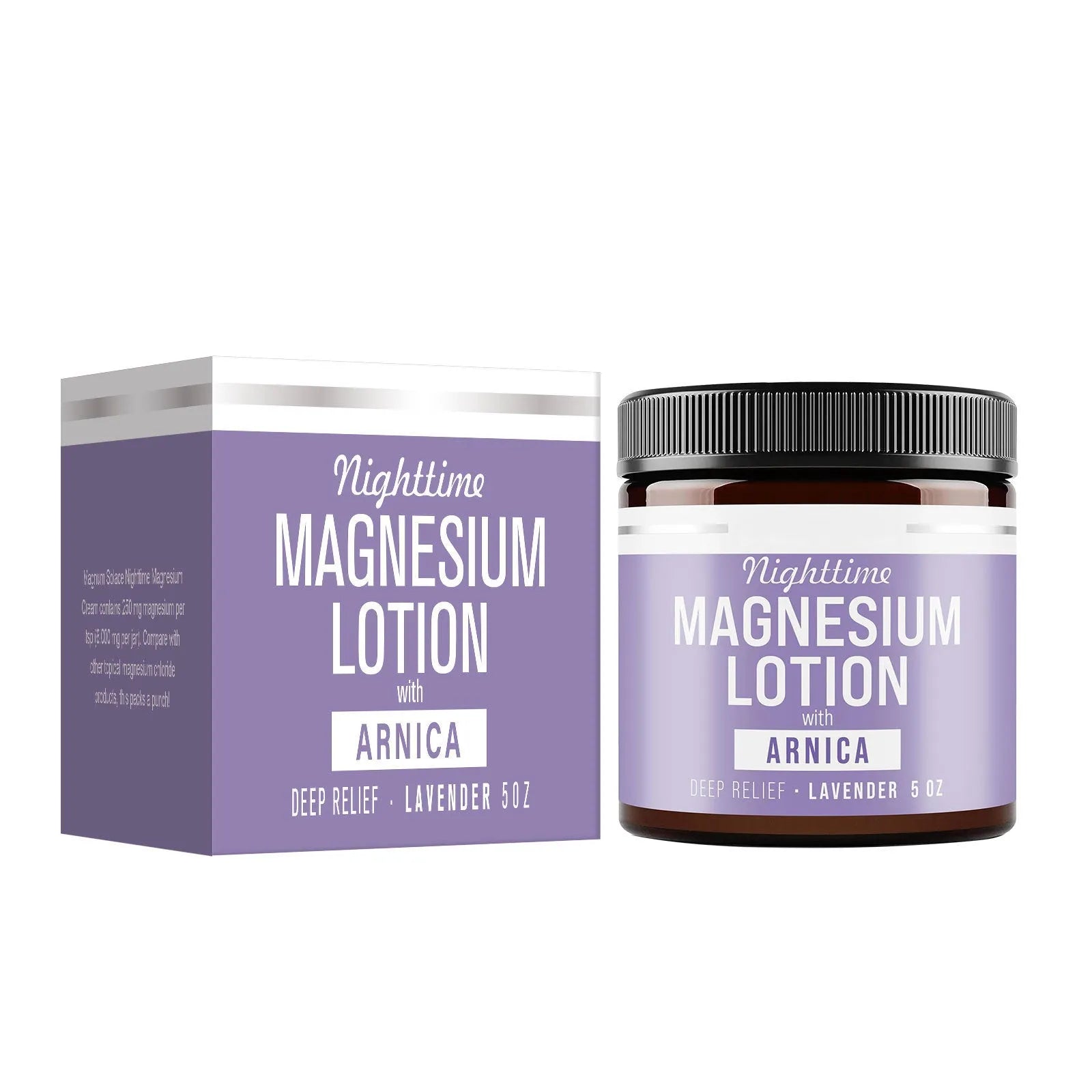 150ml pot of magnesium body butter cream with shea butter and arnica for moisturising skin.
