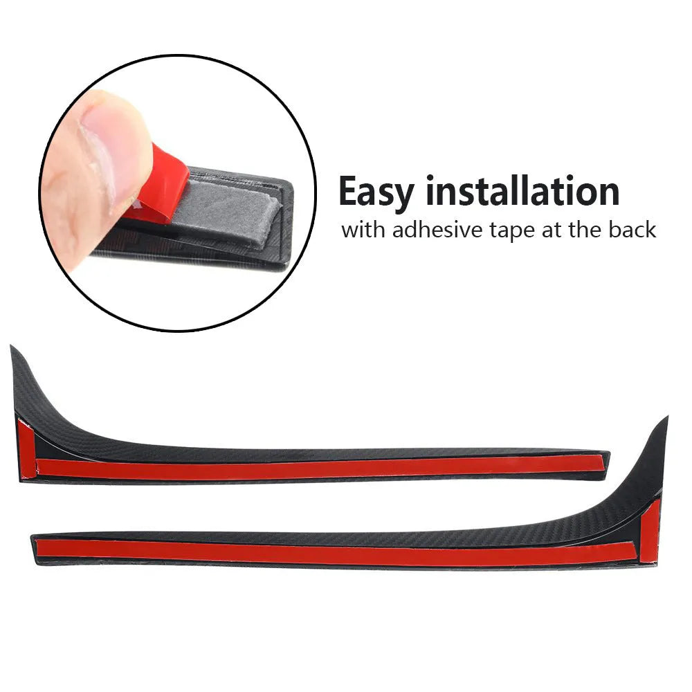 Glossy black ABS plastic rear window spoiler wing for Volkswagen Golf 7 MK7, shown with adhesive mounting tape.