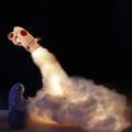 DIY astronaut rocket LED night light kit with warm white lights and 24cm height