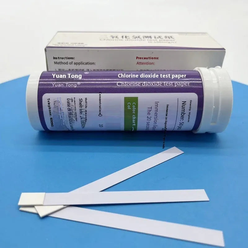 Chlorine dioxide test paper strips for waste water concentration detection 0-1000mg/L