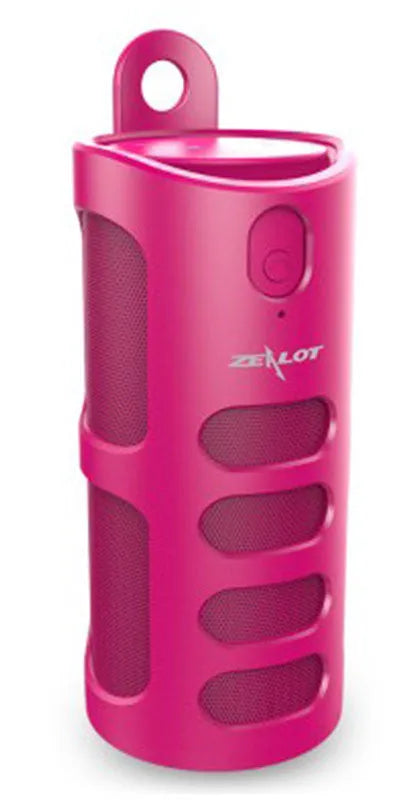 Cylindrical wireless Bluetooth speaker in Black Blue or Red with 4000mAh battery and 10m range