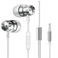 Metal turbo in-ear headphones with 3.5mm plug in black, black red, gold, pink and silver colour options