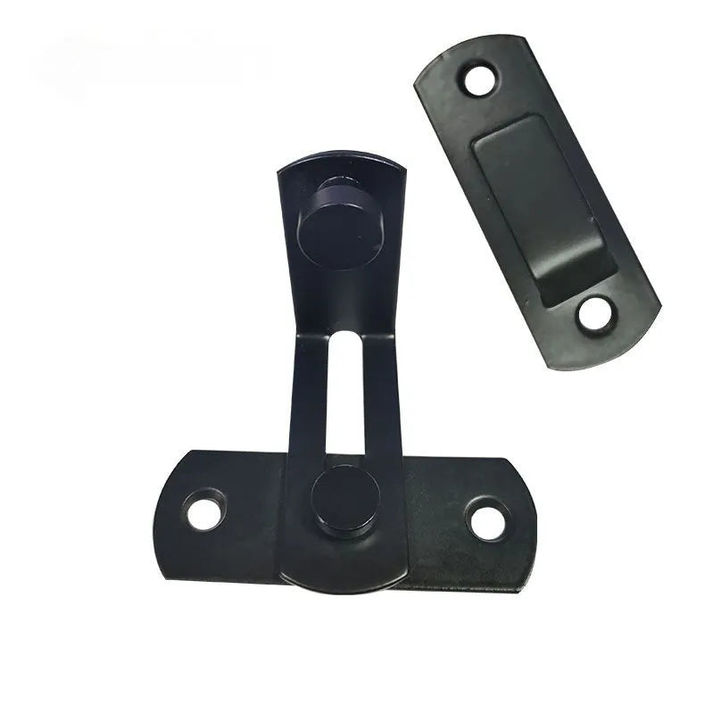 Warehouse sliding door lock with 90-degree latch mechanism for barn doors