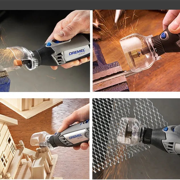 Transparent plastic horn cover for Delta tool face protection during grinding and industrial tasks